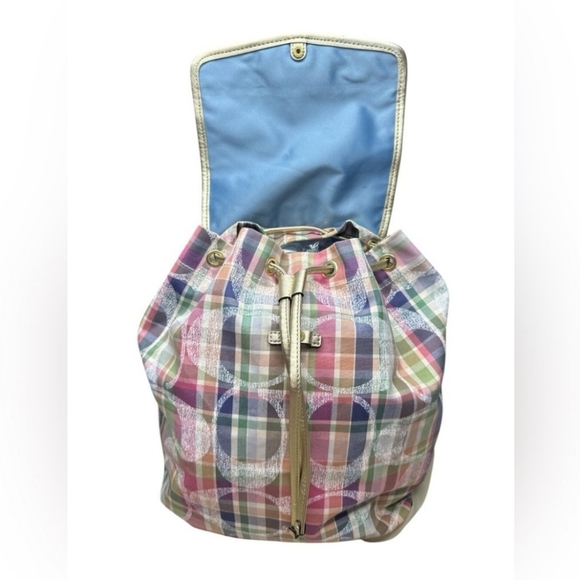 COACH - Like New Daisy Madras Packable Backpack - Picture 5 of 8